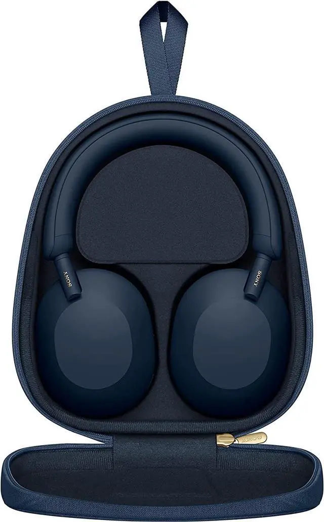 Alt view image 11 of 18 - Sony WH-1000XM5 Noise-Canceling Wireless Over-Ear Headphones (Blue)