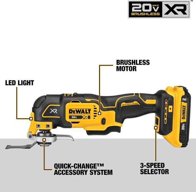 Alt view image 3 of 4 - Dewalt DCS356D1 MAX XR Multi-Tool Kit,  (20V Cordless Kit)