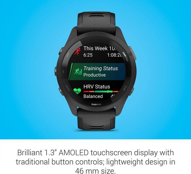 Alt view image 3 of 19 - Garmin Forerunner 265 Running Watch - Black