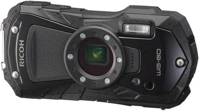 Alt view image 2 of 4 - Ricoh WG-80 Waterproof Digital Camera (Black) with Tripod (International Model)