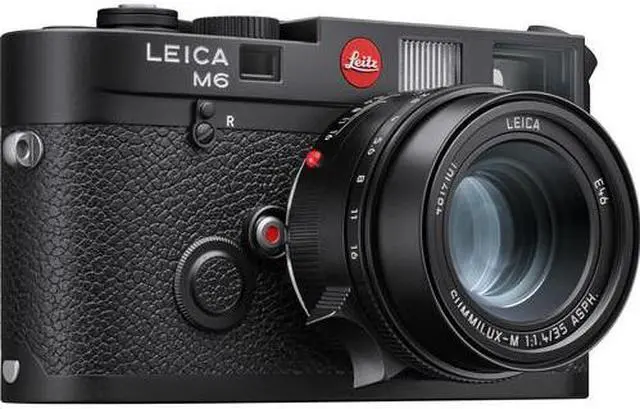 Alt view image 4 of 4 - Leica M6 Rangefinder 35mm Camera (Black) #10557