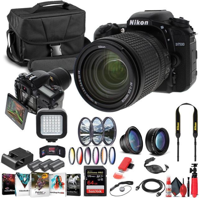 Nikon D7500 DSLR Camera W/ 18-140mm Lens 1582 - Advanced Bundle