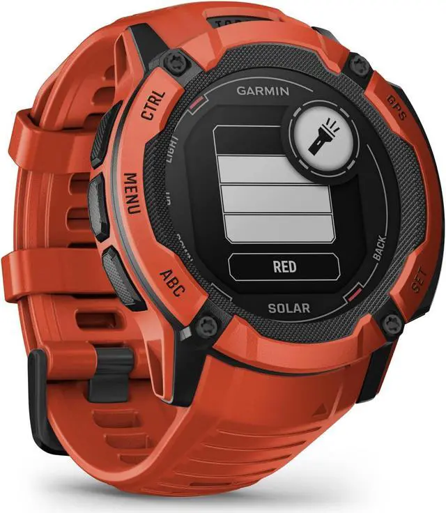 Alt view image 3 of 4 - Garmin Instinct 2X, Solar, Flame Red | GPS Smart Watch 010-02805-11