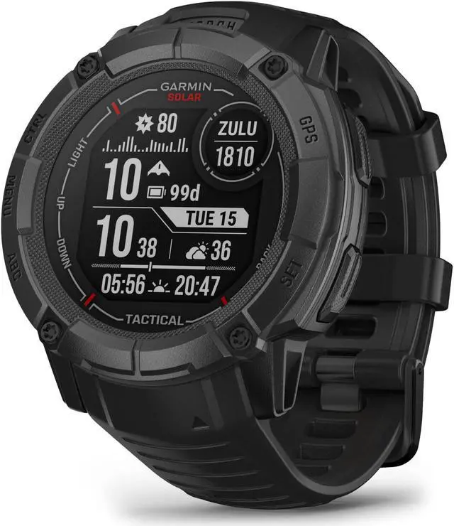 Alt view image 2 of 4 - Garmin Instinct 2X Solar - Tactical Edition, Rugged GPS Smartwatch, (Black)