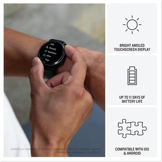 Alt view image 4 of 14 - Garmin vívoactive 5, Health and Fitness GPS Smartwatch (Ivory)