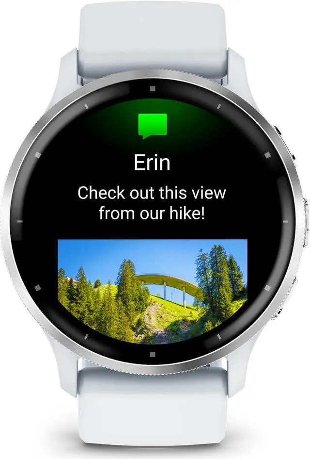 Alt view image 3 of 8 - Garmin Venu 3 Silver Stainless Steel Bezel with Whitestone Case and Silicone Band | Smart Watch 010-02784-00