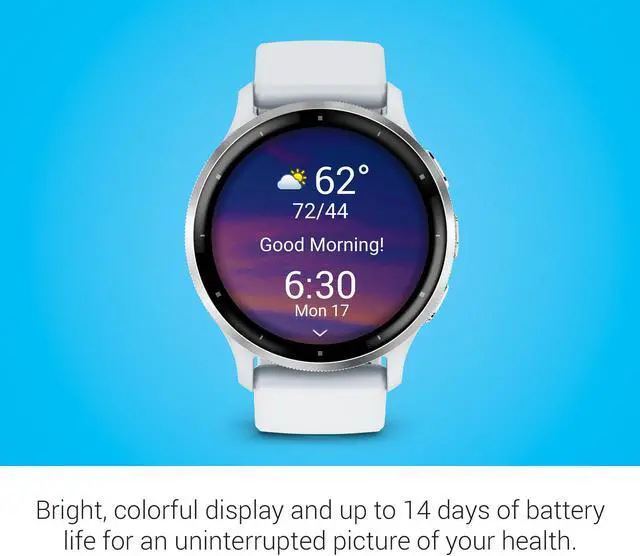 Alt view image 4 of 8 - Garmin Venu 3 Silver Stainless Steel Bezel with Whitestone Case and Silicone Band | Smart Watch 010-02784-00