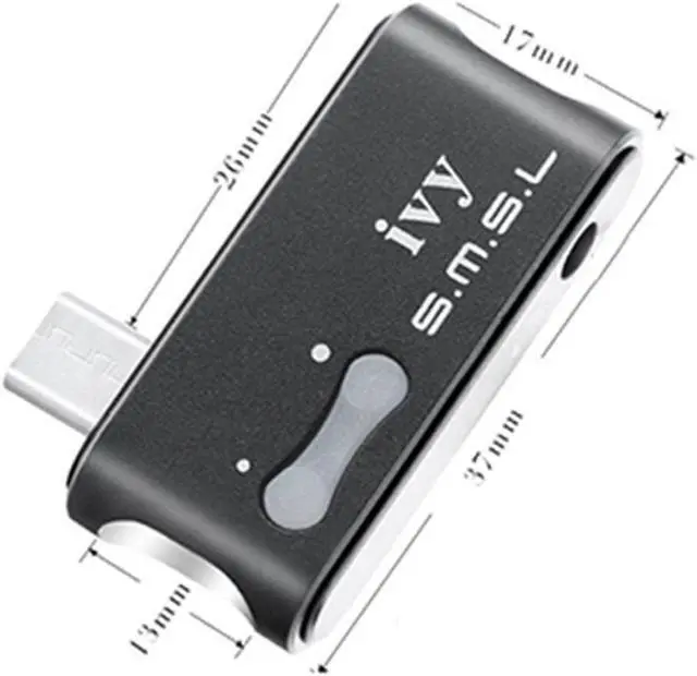 Alt view image 4 of 4 - SMSL IVY DAC MINI Portable Audio Digital to Analog Converter, AMP Headphones Amplifier USB Input Support OTG only for Android Cellphones Black