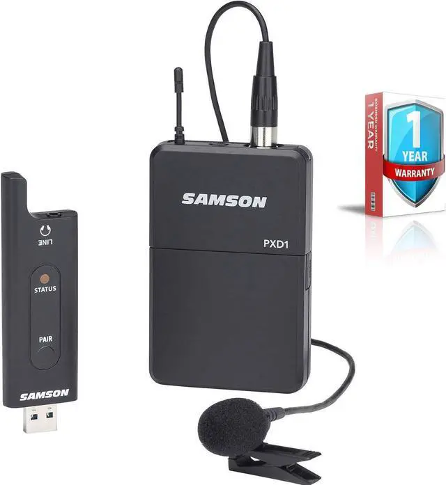 Main image of Samson XPD2 Lavalier USB Digital Wireless System (SWXPD2BLM8) with Extended Warranty Bundle