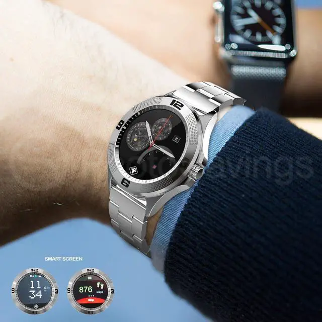 Alt view image 4 of 4 - Tiger Smartwatch Stainless Steel Silver with Touch Screen for Android/iOS, with Microphone and Speaker