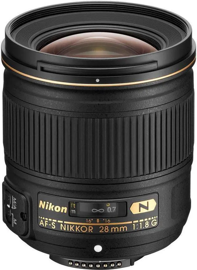 Alt view image 2 of 4 - Nikon AF-S NIKKOR 28mm f/1.8G Lens (2203) + Filter Kit + Cap Keeper + Cleaning Kit - Bundle