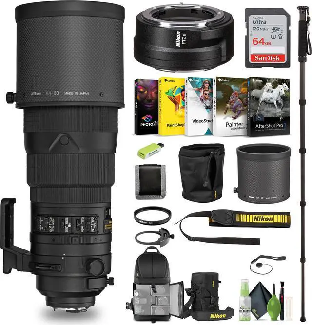 Main image of Nikon AF-S NIKKOR 300mm f/2.8G ED VR II Lens (2186) + FTZ II Adapter + 64GB Card - Bundle