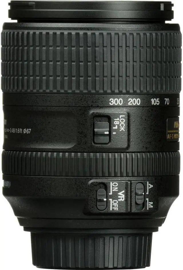 Alt view image 4 of 4 - Nikon AF-S DX NIKKOR 18-300mm f/3.5-6.3G ED VR Lens (2216) + Filter Kit + Cap Keeper - Bundle