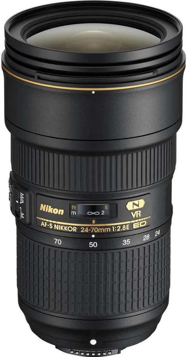 Alt view image 2 of 4 - Nikon - AF-S NIKKOR 24-70mm f/2.8E ED VR Wide-Angle Zoom Lens (20052) + 64GB Card - Bundle