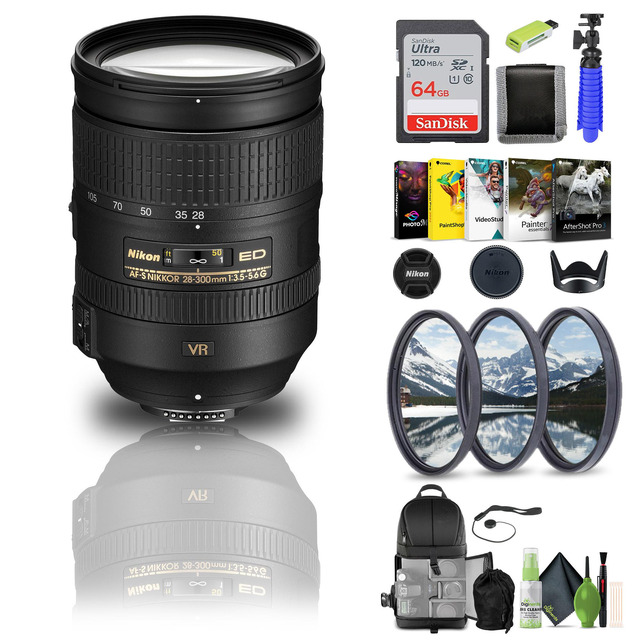 thumbnail image 2 of Nikon AF-S NIKKOR 28-300mm F3.5-5.6G ED VR High Magnification Zoom Lens... 2 of 14