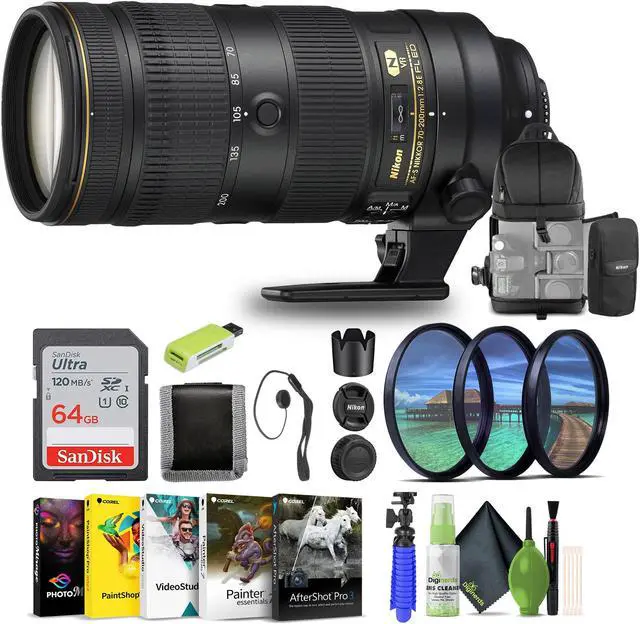 Main image of Nikon - AF-S NIKKOR 80-400mm f/4.5-5.6G ED VR Telephoto Zoom Lens (2008) + 64GB Card  - Bundle
