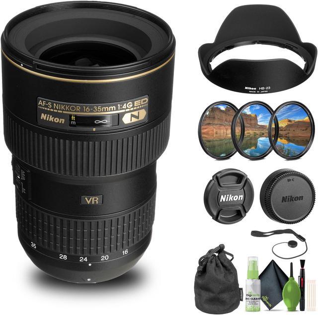 Nikon AF-S NIKKOR 16-35mm f/4G ED VR Lens (2182) + Filter Kit +