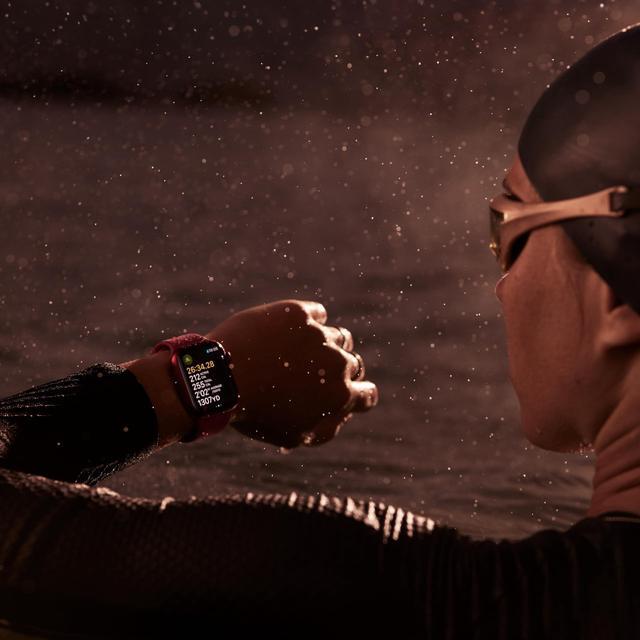 Alt view image 3 of 3 - Apple Watch Series 9 [GPS 41mm] Smartwatch with (Product) RED Aluminum Case with (Product) RED Sport Band M/L.