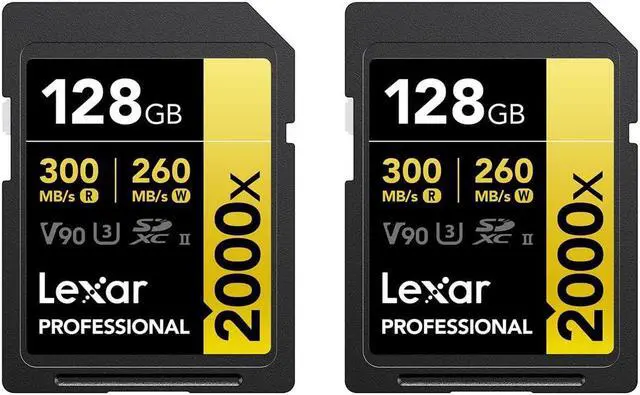 Main image of Lexar LSD2000128G-B2NNU Professional Sdxc Memory Card 2000x 128gb Class 10 V90 Uhs-ii U3 W/o Reader R300/w260mbs