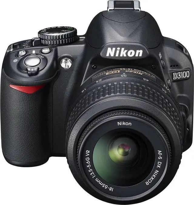 Alt view image 3 of 4 - Nikon D3100 14.2MP Digital Camera Kit with 18-55mm f/3.5-5.6 VR Lens - (Black)