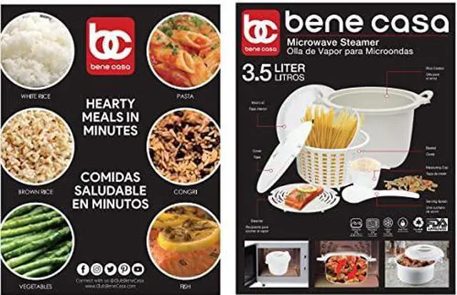 Alt view image 4 of 6 - bene casa bc-14840 microwave rice/pasta cooker.