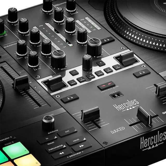 Alt view image 4 of 11 - Hercules DJControl Inpulse T7, 2 Deck Motorized DJ Controller with built in STEMS Control, Serato DJ and DJUCED included