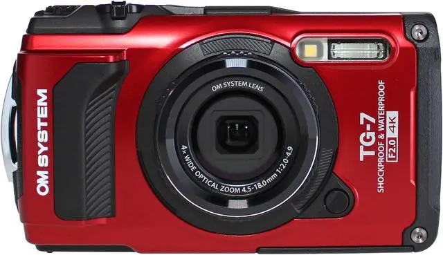 Alt view image 2 of 4 - OM SYSTEM Tough TG-7 Red Waterproof Camera, W/ 50 Piece Kit + Extra Battery + More