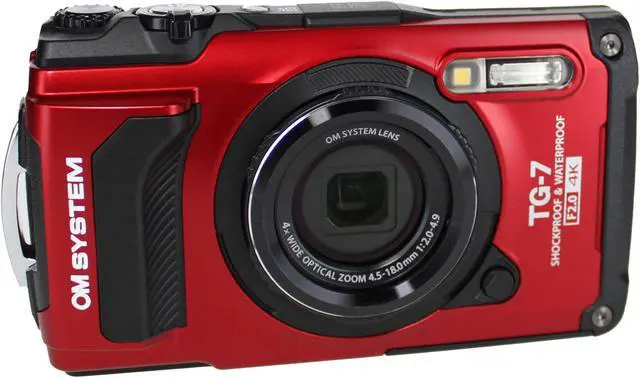 Alt view image 4 of 4 - OM SYSTEM Tough TG-7 Red Waterproof Camera, W/ 50 Piece Kit + Extra Battery + More