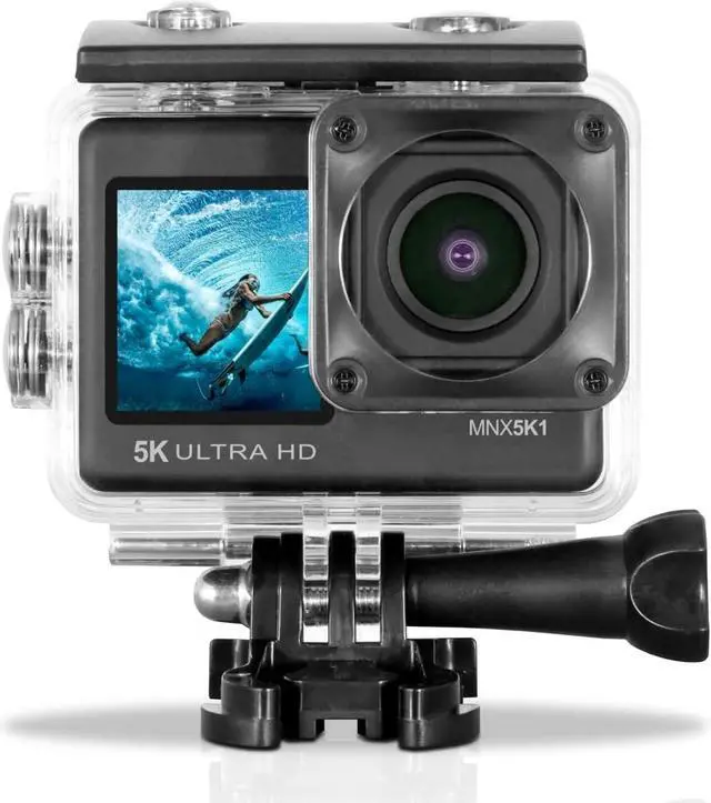 Alt view image 4 of 4 - Minolta MNX5K1 5K Ultra HD, 24 MP Action Camera Kit, Waterproof Case- Bundle Kit