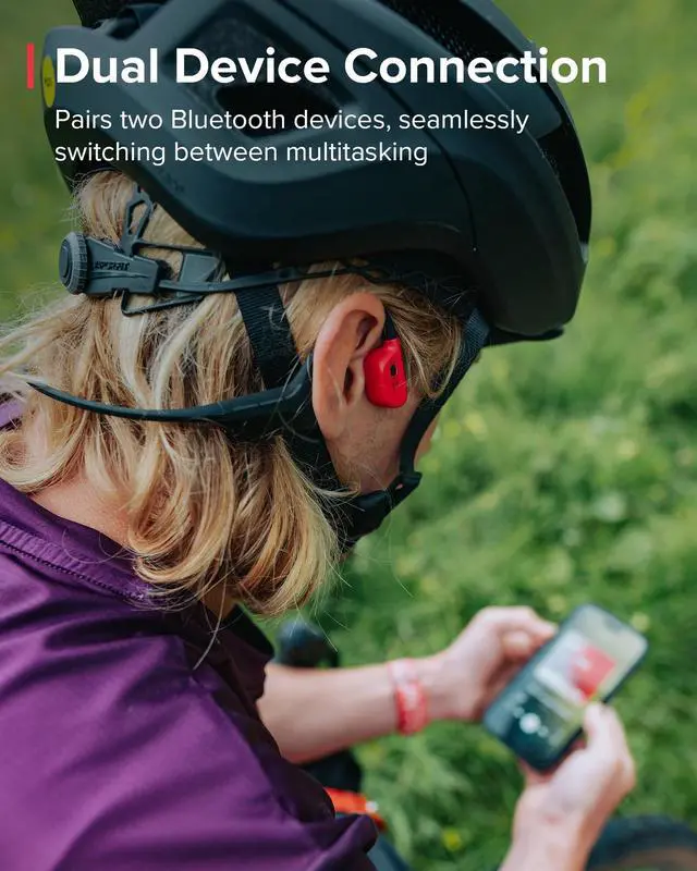 Alt view image 4 of 4 - SUUNTO Wing Open-Ear Bone Conduction Headphone, Bluetooth Wireless Sport Headphone w/Head Movement Control, Black