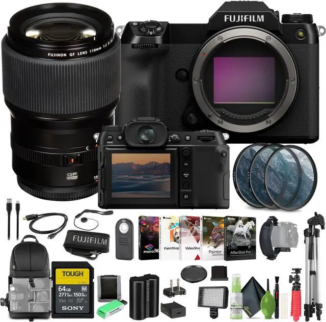 Main image of Fujifilm GFX100S II Mirrorless Medium Format Camera + GF 110mm f/2 R LM WR Lens