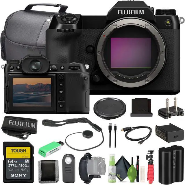 Main image of Fujifilm GFX100S II Mirrorless Medium Format Camera Body Bundle + Accessories