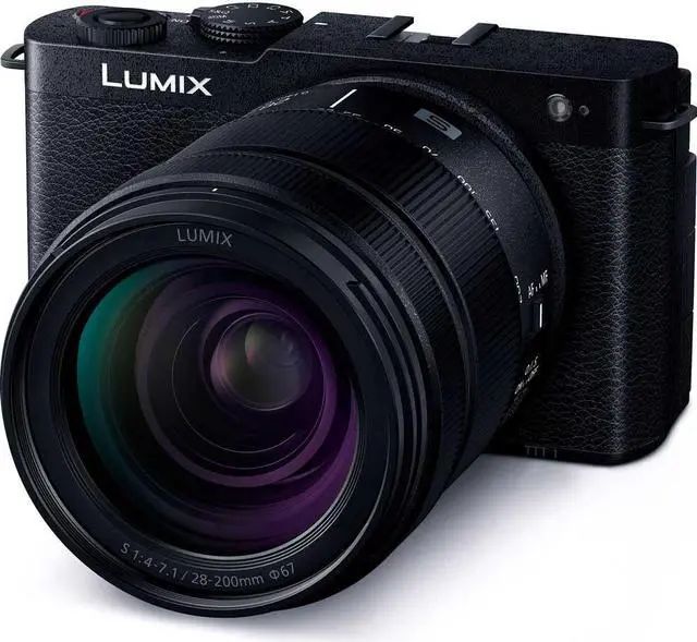 Main image of Pansonic LUMIX S9 Full Frame Camera with 28-200mm  L Mount Lens, Compact Mirrorless Camera for Content Creators with Real Time LUT, Open Gate and Easy Sharing of Photos & Video (Black)