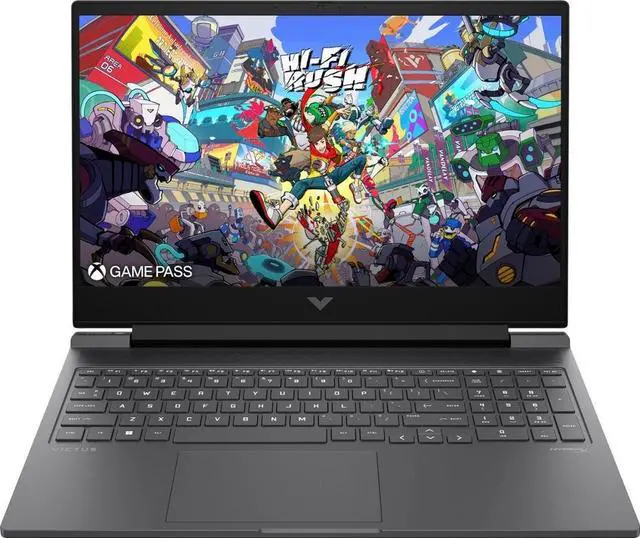 Main image of HP - Victus 16.1" Gaming Laptop - AMD Ryzen 7-8845HS - 16GB DDR5 Memory - NVIDIA GeForce RTX 4070 - 512GB SSD - Mica Silver