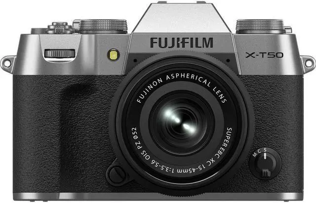Alt view image 2 of 4 - Fujifilm X-T50 Mirrorless Camera XC15-45mmF3.5-5.6 OIS PZ Lens Bundle Silver
