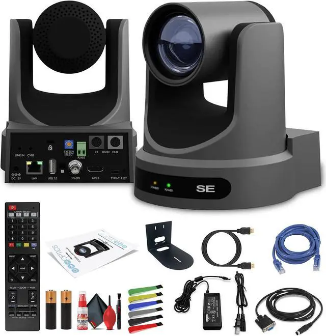 Main image of PTZOptics Move SE PTZ Camera with 30x Optical Zoom (Gray) (PT30X-SE-GY-G3) +  Wall Mount