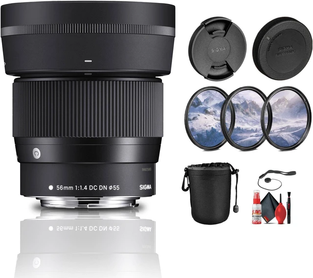 Main image of Sigma 56mm f/1.4 DC DN Contemporary Lens for Canon EF-M Bundle