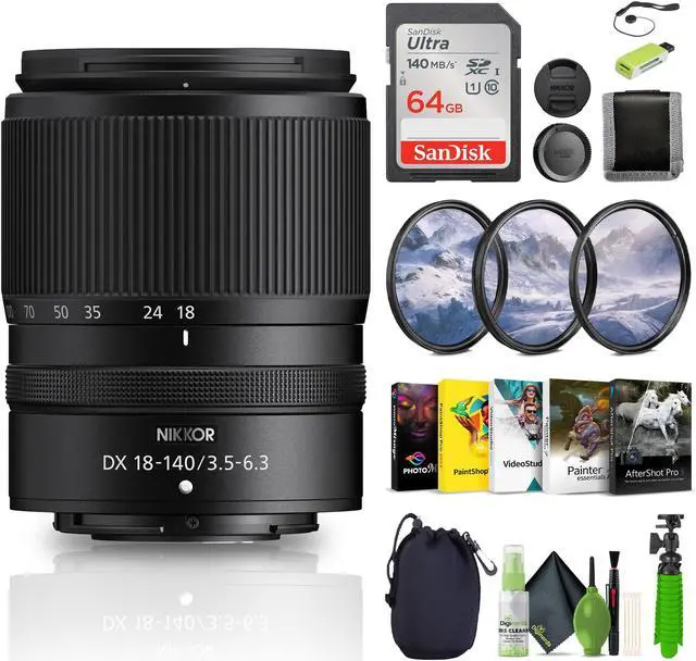Main image of Nikon NIKKOR Z DX 18-140mm f/3.5-6.3 VR Compact Zoom Lens (20104) Bundle