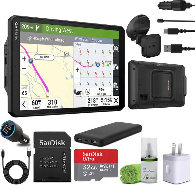 Main image of Garmin dezl OTR820, Large, Easy-to-Read 8 GPS Truck Navigator Bundle