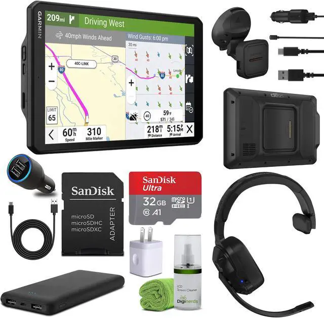 Main image of Garmin dezl OTR820, Large, Easy-to-Read 8 GPS Truck Navigator Bundle