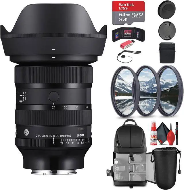 Main image of Sigma 24-70mm f/2.8 DG DN II Art Lens for Sony E Bundle with Accessories