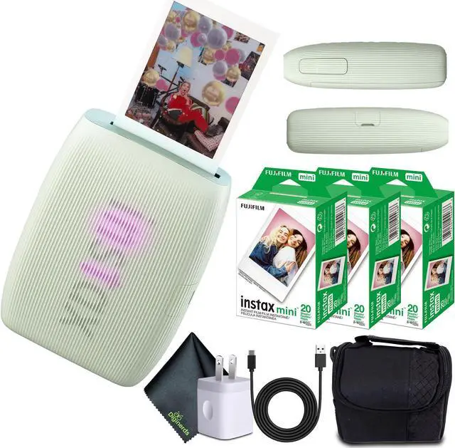 Main image of FUJIFILM INSTAX MINI LINK 3 Smartphone Printer (Sage Green) + 60 Instant Film