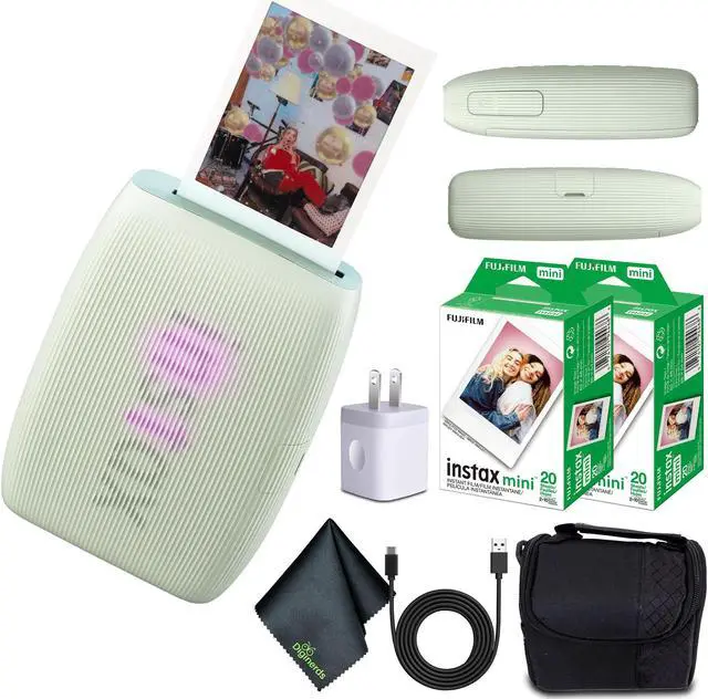 Main image of FUJIFILM INSTAX MINI LINK 3 Smartphone Printer (Sage Green) + 40 Instant Film