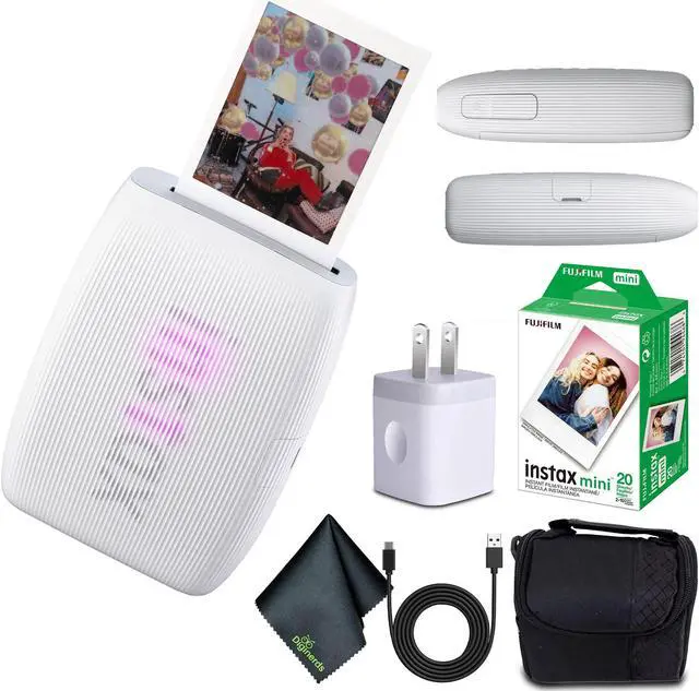 Main image of FUJIFILM INSTAX MINI LINK 3 Smartphone Printer (Clay White) + 20 Instant Film