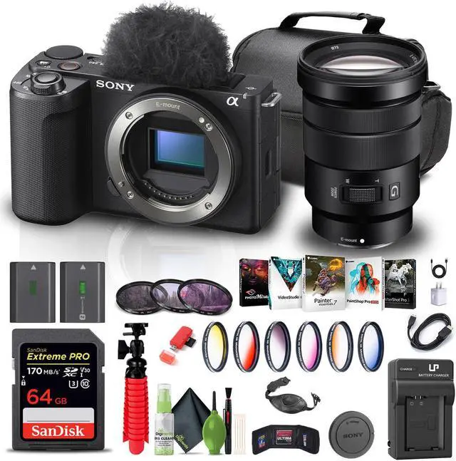 Main image of Sony Alpha ZV-E10 II Mirrorless Camera + Sony 18-105mm Lens + 64GB Memory Card + More