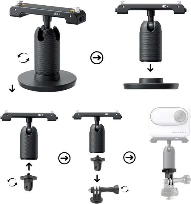 Alt view image 5 of 7 - Insta360 GO 3S Small Action Camera (64GB) + Selfie Stick + 50-in-1 Accessory Kit + More