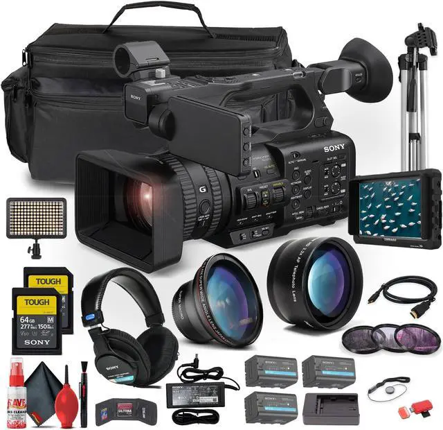 Main image of Sony PXW-Z200 XDCAM Camcorder + 4K Monitor + Sony Mic + Headphones + More