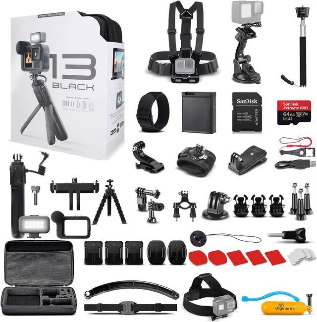 Main image of GoPro HERO13 Creator Edition Action Camera + 64GB + 50 Piece Accessory Kit
