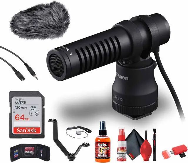 Main image of Canon DM-E100 Directional Microphone + 64GB Ultra Memory Card + More Bundle