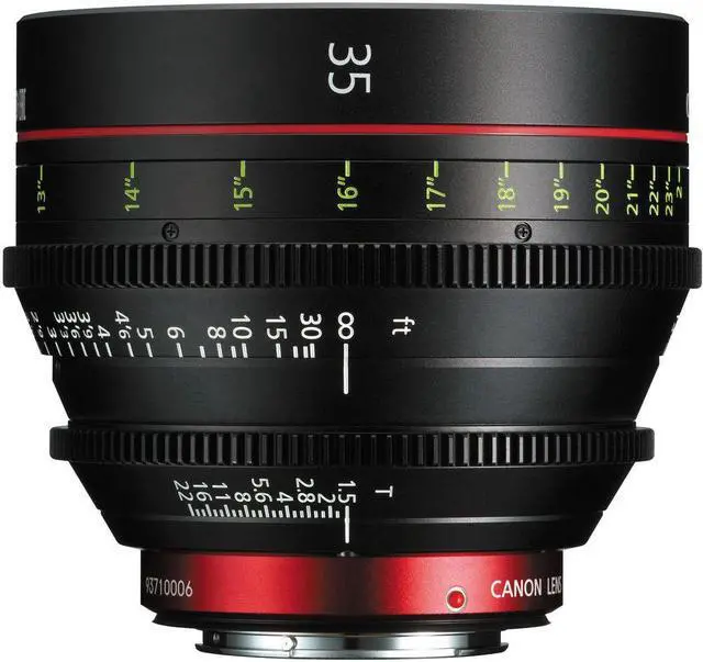 Alt view image 2 of 3 - Canon CN-E 35mm T1.5 L F Cinema Lens (EF Mount) + Padded Lens Case + More Bundle